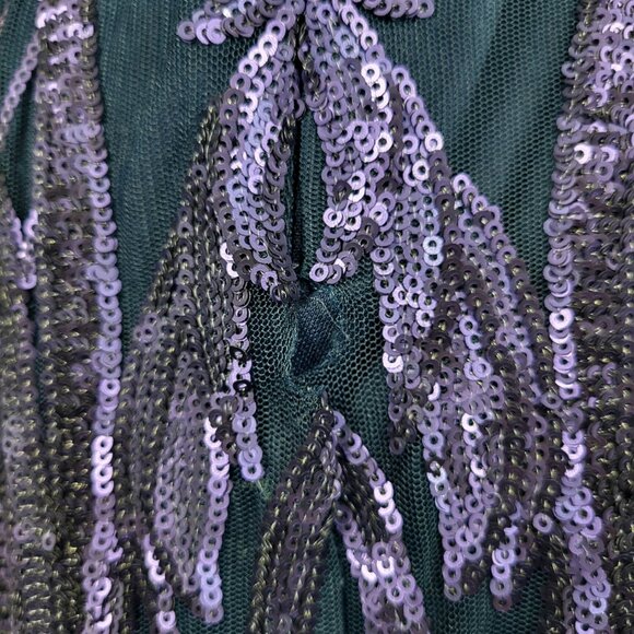 NWT~$695~AVA PRESLEY~8/10~NAVY PURPLE SEQUIN MERMAID PROM PAGEANT FORMAL DRESS - Picture 15 of 16